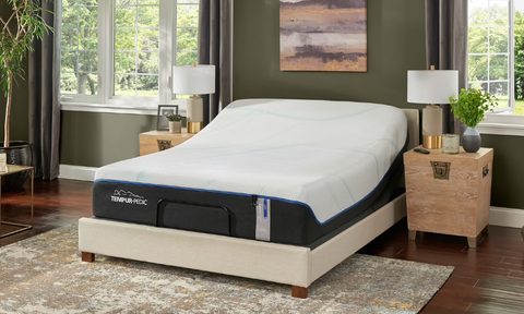 Tempur-Pedic LuxeAdapt Mattress in a bedroom.