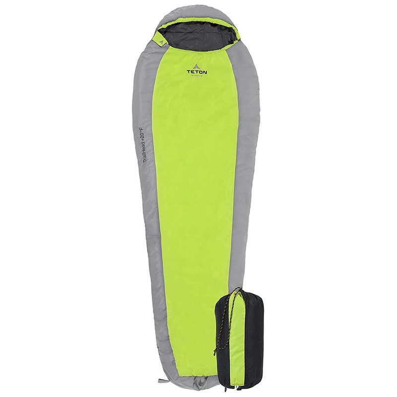 Teton Sports Trailhead Sleeping Bag on white background.