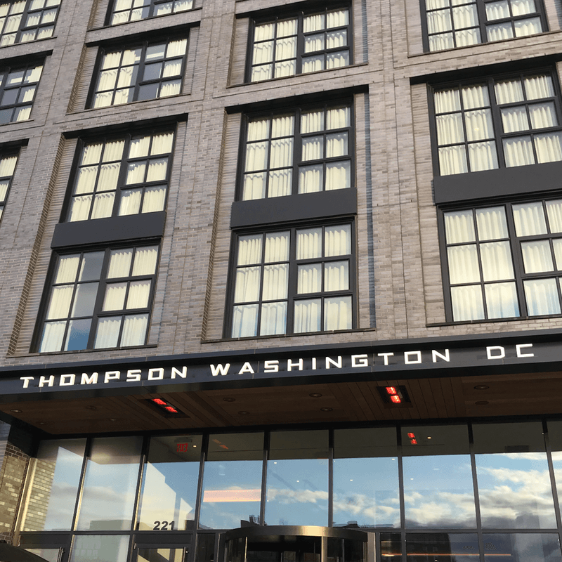 The entrance to the Thompson Washington DC.