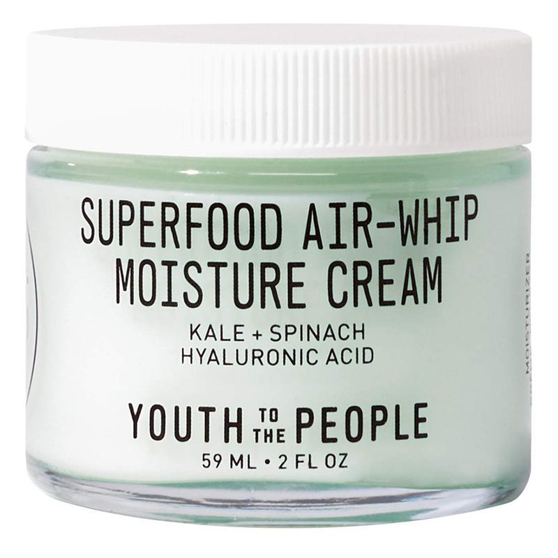 A jar of Youth to the People Superfood Air-Whip Moisture Cream on white background.