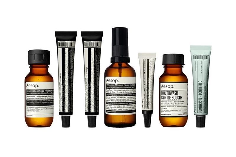 Aesop skincare for traveling