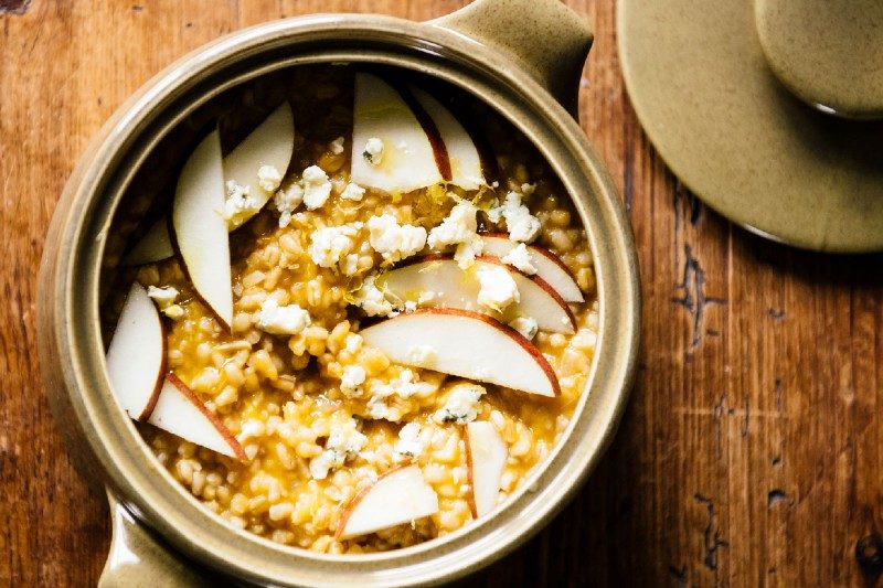 Barley Rissoto-ed from cookbook Grist.