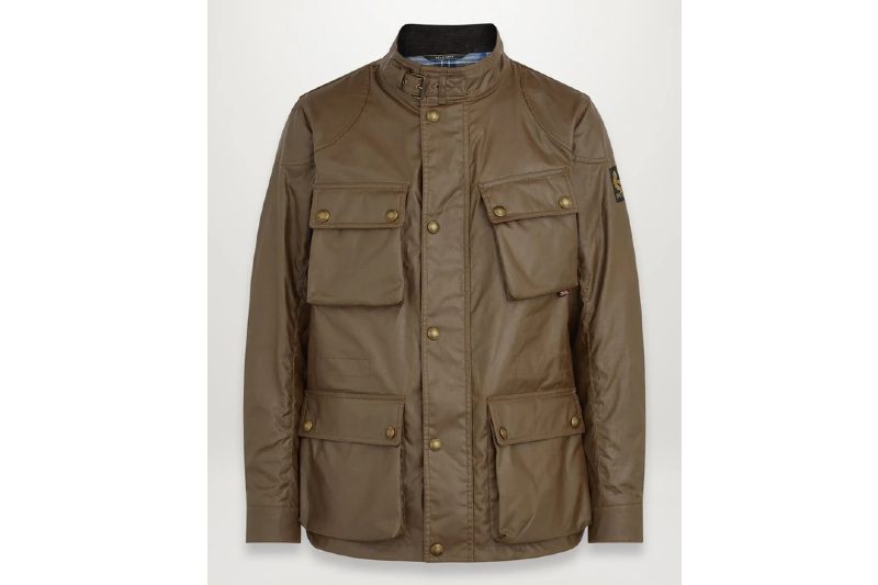 Waxed cotton jacket for men.