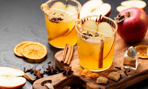Hard apple cider spiced cocktail.