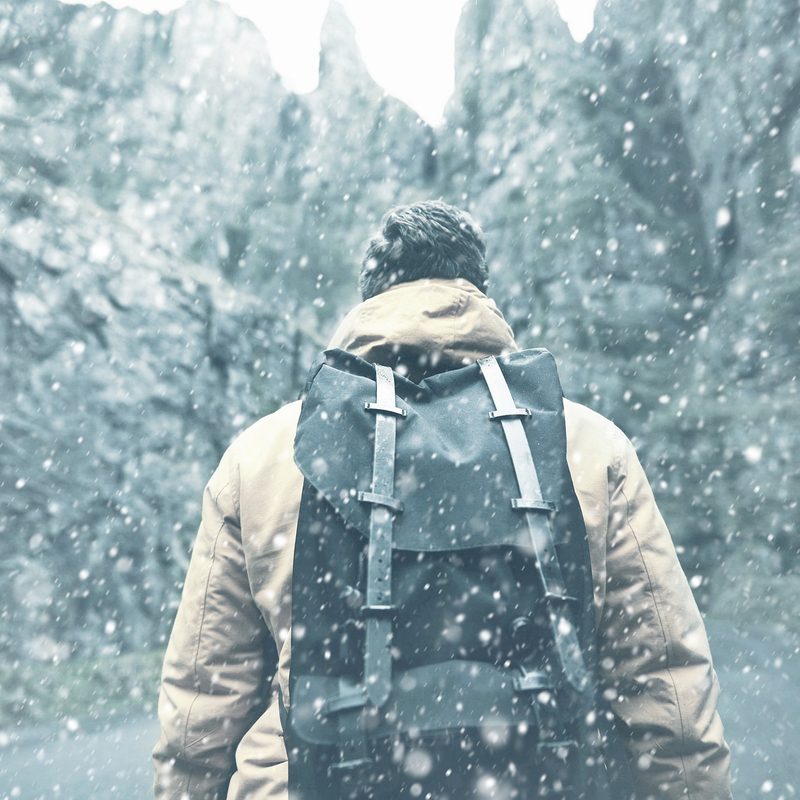 best mens rucksacks in snow.