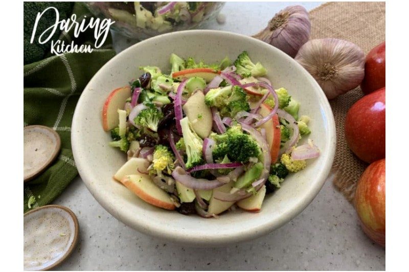 Daring Kitchen's raw broccoli apple salad.