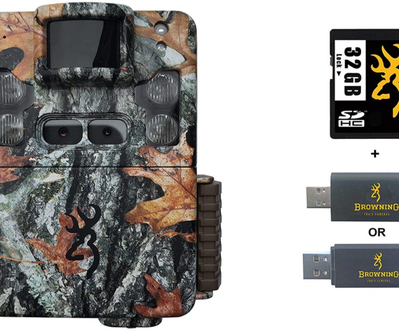 Browning Strike Force Pro XD with a memory card and flash drives.