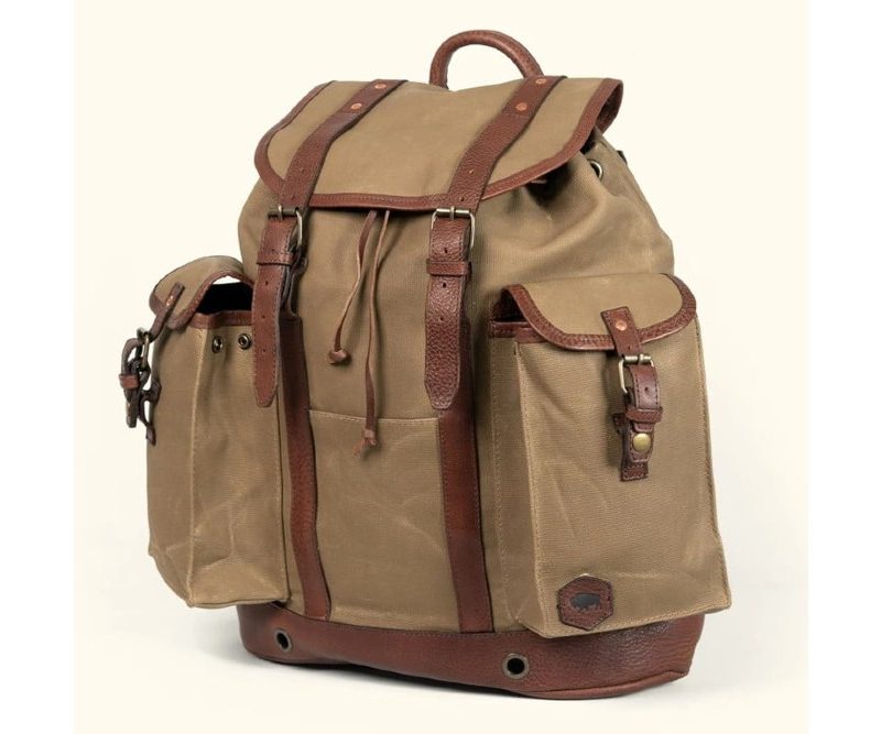 The Buffalo Jackson Dakota Reserve Waxed Canvas Rucksack.