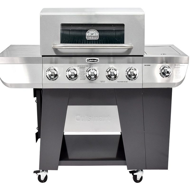 A five-burner gas grill from Cuisinart without any food.
