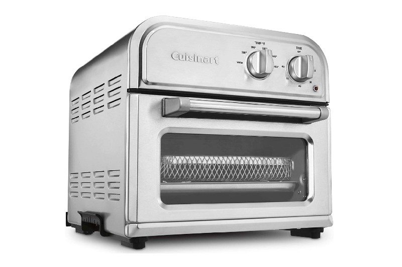 A Small Cuisinart oven air fryer with knobs.