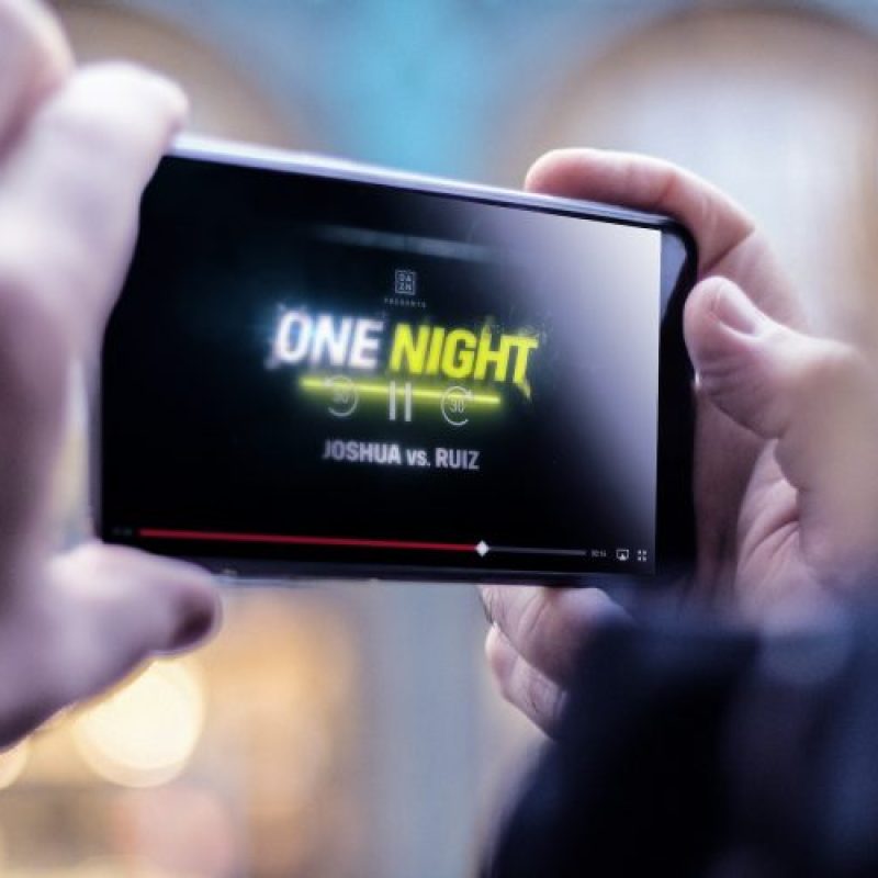 DAZN one night mobile event watched on mobile.
