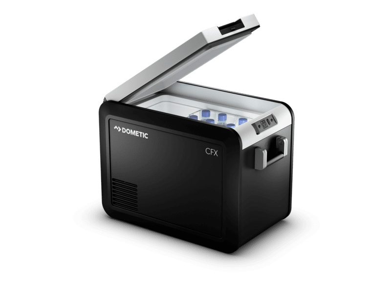 Dometic's premium CFX3 45 Powered Car Cooler.