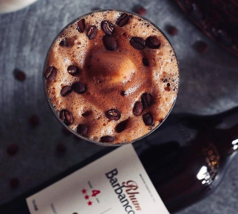 Espresso Rhum martini on table