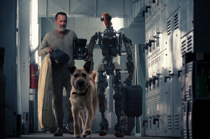 Tom Hanks and Caleb Landry Jones (as Jeff the robot) in &ldquo;Finch,&rdquo; premiering globally November 5, 2021 on Apple TV+.