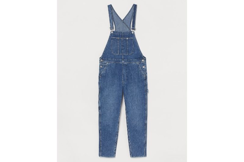 Blue denim overalls for men.