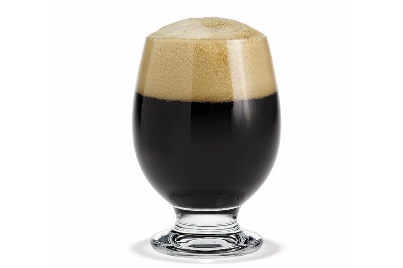 holmegaard humle stout beer glass.