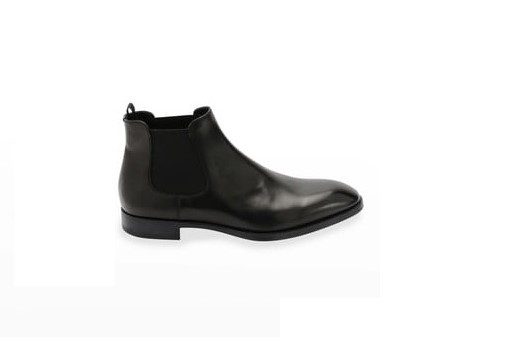 Giorgio Armani Gored Leather Chelsea Boot.