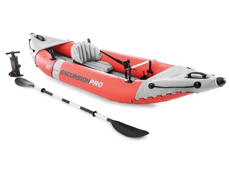 Intek Excursion Inflatable Kayak on a white background.