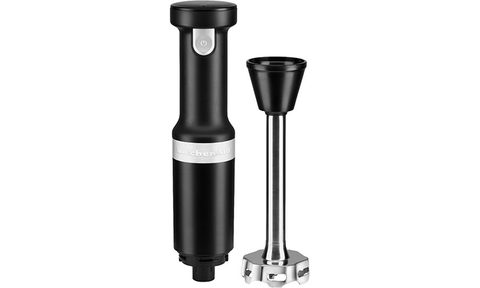 KitchenAid Cordless Variable Speed Hand Blender on a white background.
