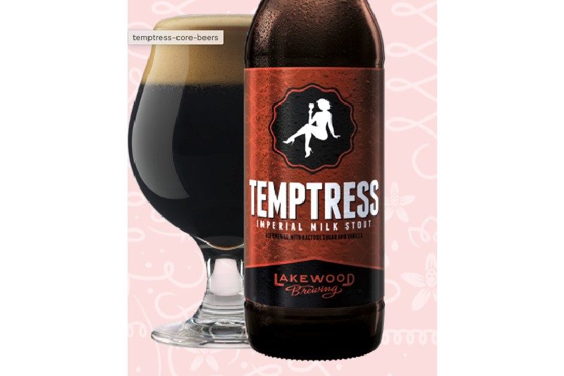 Temptress milk stout from Lakewood Brewing.