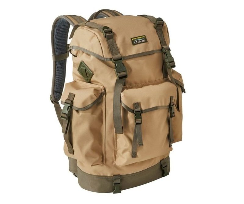LL Bean Continental Rucksack on a white backdrop.