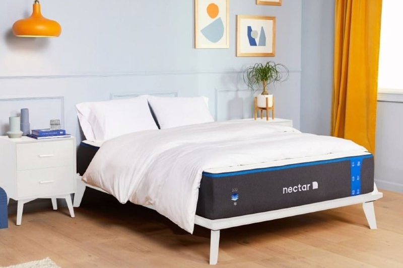 The Nectar memory foam mattress in a bedroom.