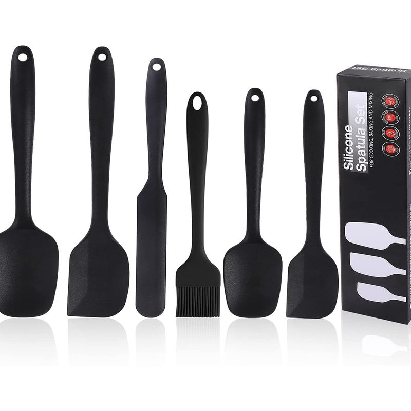PDJW's Black kitchen utensils and packaging displayed upright.