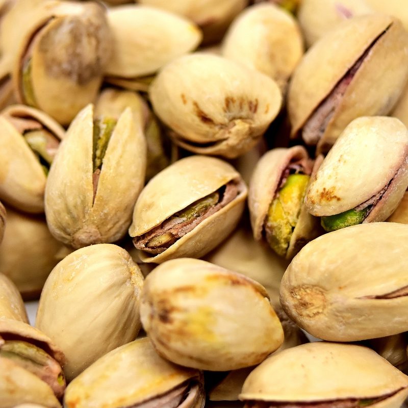 Raw pistachios in shells