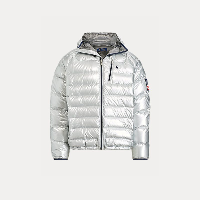 A Polo Ralph Lauren Glacier Heated Down Jacket.