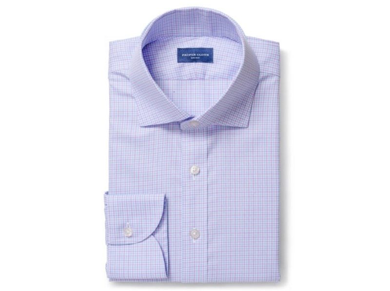 Proper Cloth Non-Iron Supima Cotton Dress Shirt folded neatly on a white background.