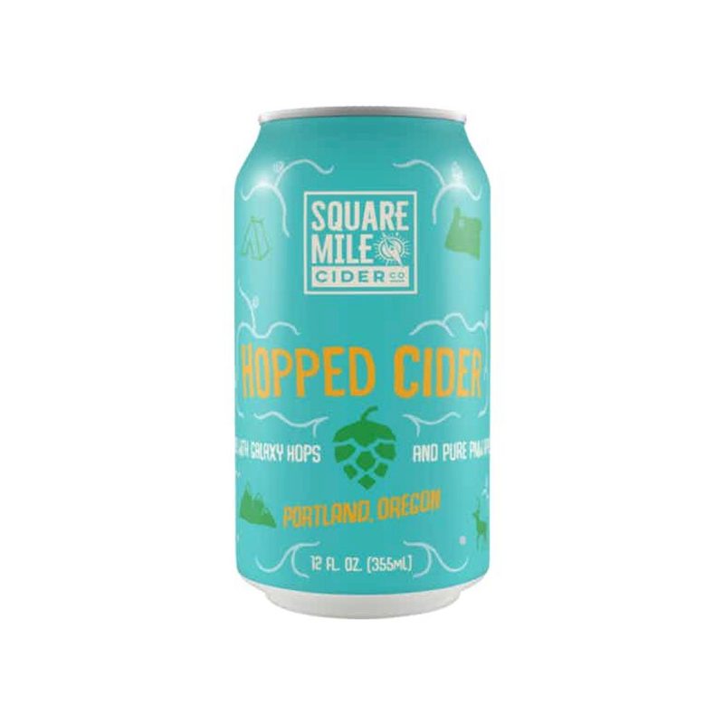 Square Mile Hopped Cider can on a white background.