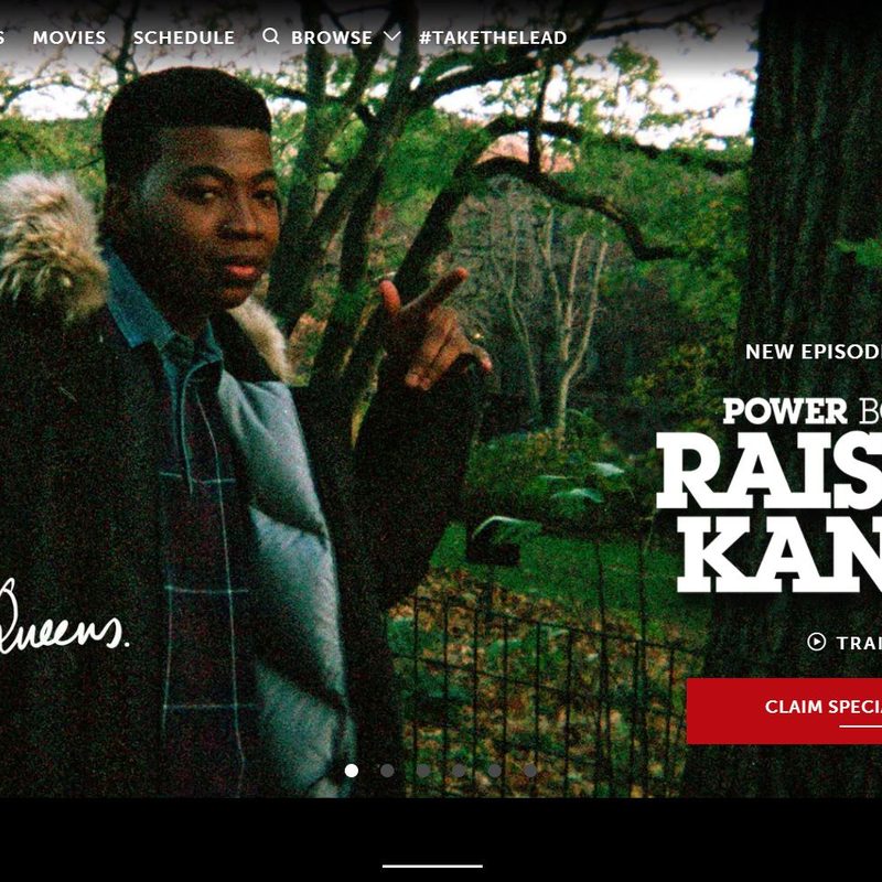 Starz Claim Special Offer button on website.