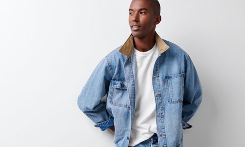Rocking out a Stitch denim over white tee outfit.