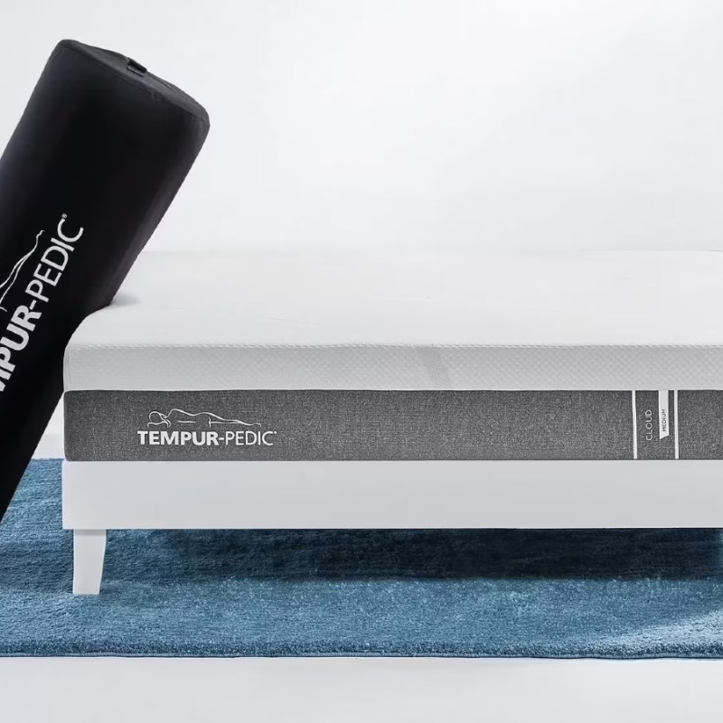 Tempur-Pedic Tempur-Cloud Mattress on a bed platform
