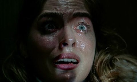 Someone's stalking Sarah Dugdale as Katie Koons in "There's Someone Inside Your House."