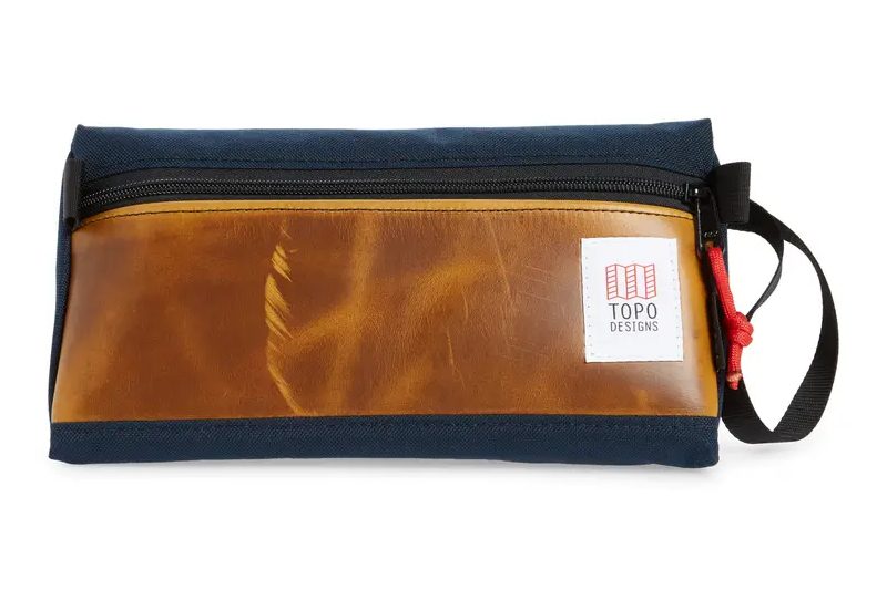 Stylish men's dopp kit.