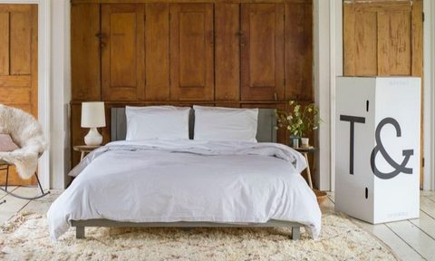 Tuft & Needle's Original mattress-in-a-box in the bedroom.