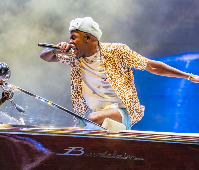 Tyler the Creator performs during 2021 Lollapalooza at Grant Park on July 30, 2021 in Chicago, Illinois.