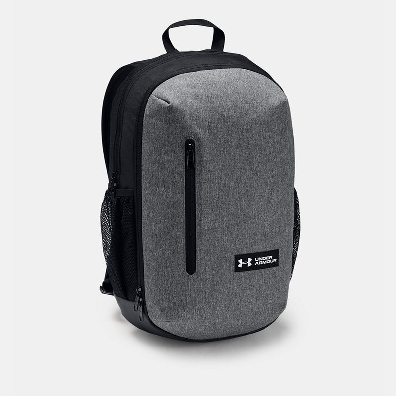 A gray Under Armour Roland Backpack.