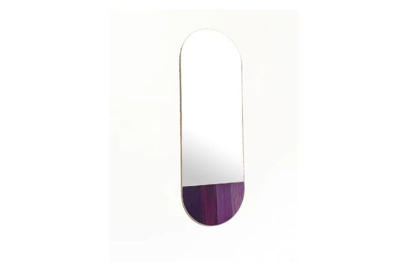 Popotillo Pinewood Mirror on a white background.