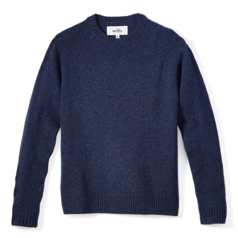 Merino crewneck sweater for men.