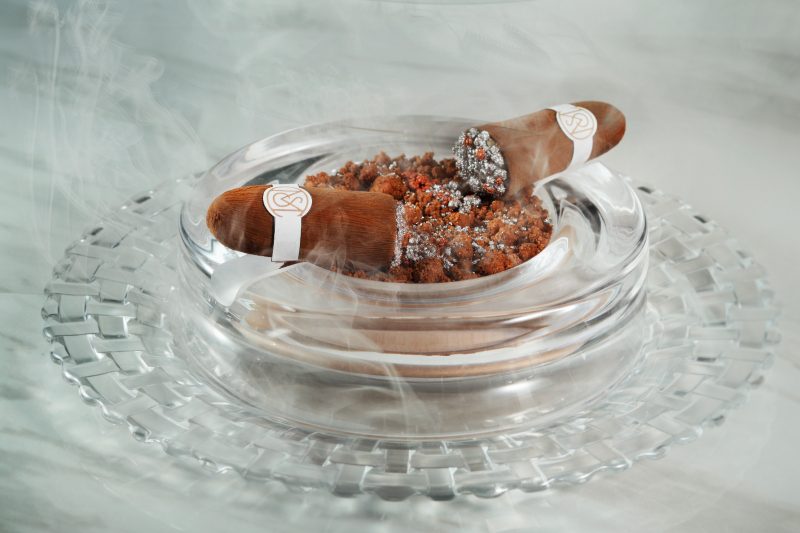 Cigar dessert cake from Mayfair Supper Club in Las Vegas.