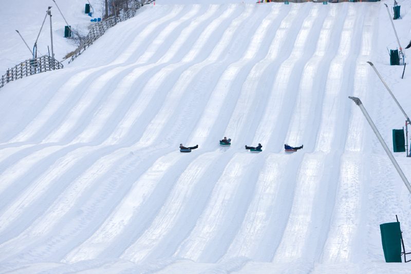 Snow tubing in Virginia.