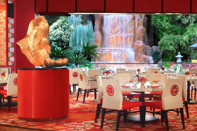 Interior of Mizumi restaurant in Las Vegas.
