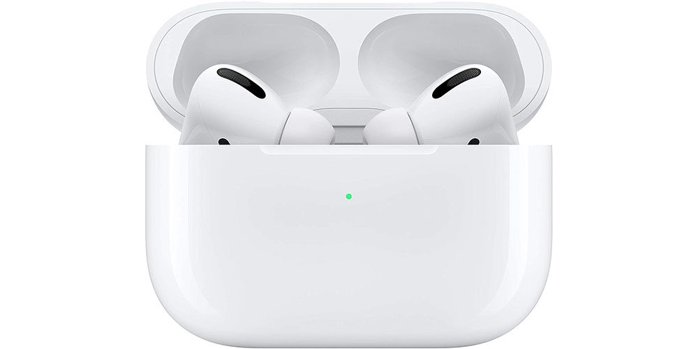 Apple AirPods Pro on a white background.