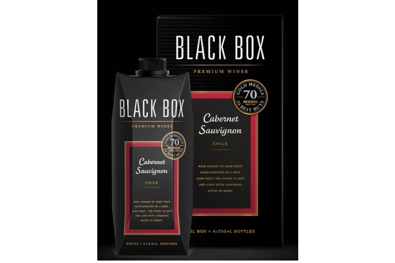 Black Box wines cab sav wine.