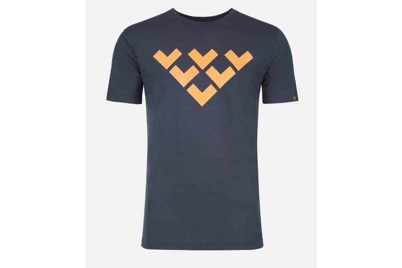 Short-sleeve merino shirt for men.