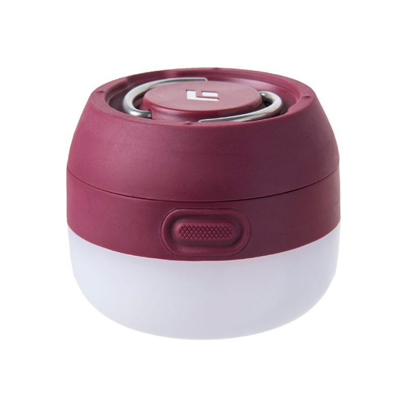 A red-violet Black Diamond Moji Lantern on white background.