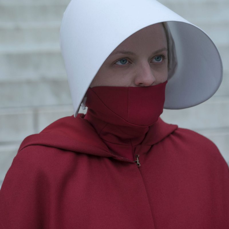 Elisabeth Moss in The Handmaid's Tale.