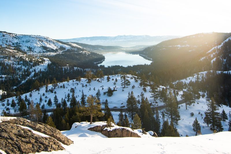 Lake Tahoe in winter.